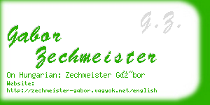 gabor zechmeister business card